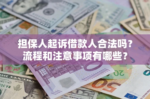 济南担保人起诉借款人合法吗？流程和注意事项有哪些？