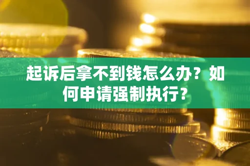 济南起诉后拿不到钱怎么办？如何申请强制执行？