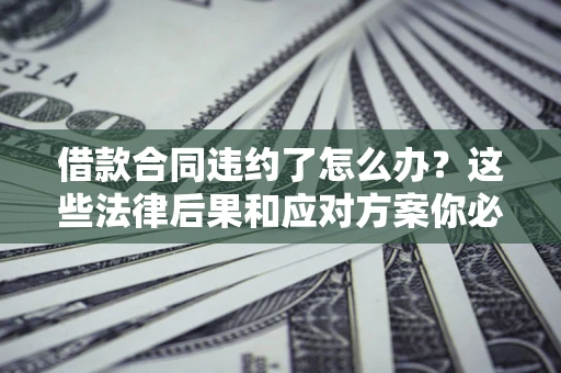 济南借款合同违约了怎么办？这些法律后果和应对方案你必须知道